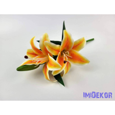  Gumis liliom 2 fejes ág 38 cm - Napsárga dekoráció
