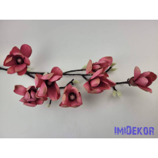  Gumis magnólia ág 7 fejes 95cm - Rózsaszínes dekorációs kellék