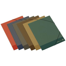  Gumis mappa, karton, A/4, AMBAR &quot;Kraft&quot;, vegyek színek mappa