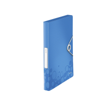  Gumis mappa LEITZ Wow Jumbo A/4 műanyag 30mm kék mappa