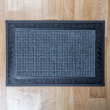  Gumis textil lábtörlő 40&#215;60 cm – Szürke színben, négyzet mintával lakástextília