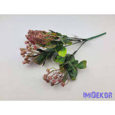 Gumós 5 ágú műzöld csokor 28 cm - Bordó dekorációs kellék