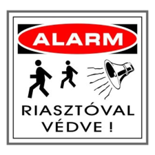 GUNGL DEKOR Matrica Riasztóval védve fehér "A" információs címke