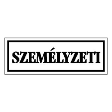 GUNGL DEKOR Matrica Személyzeti fehér "A" információs címke