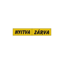 GUNGL DEKOR PIKTOGRAM NYITVA-ZÁRVA (KÉTOLD. TÁBLA) SÁRGA információs címke