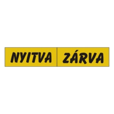 GUNGL DEKOR Piktogram nyitva-zárva (kétold. tábla) sárga 016/ s információs címke