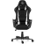 GURU Master GM2-W-L kényelmes főnöki gamer szék forgószék lábtartóval, Műbőr-textil, 100 kg, Fekete-fehér