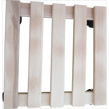  Gurulós virágtartó, bükk, natúr, sima, négyszögletes, 30 x 30 cm kerti dekoráció