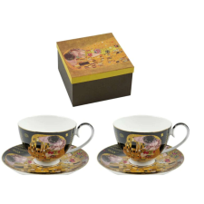  Gusztáv Klimt teás szett fekete 2db-os bögrék, csészék