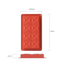  Gyémánt mintás, Dubai csoki szilikon forma, 25x14.8 cm sütés és főzés