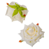  Gyémántrózsa virágfej világos ivory 7cm 4 darabos csomagban rendelhető (darab ár!)