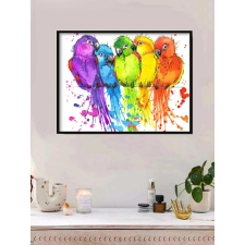  Gyémántszemes kirakó színes papagájok kreatív és készségfejlesztő