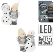  Gyerek hóemberrek LED-es ker M17cm dekorációs kellék