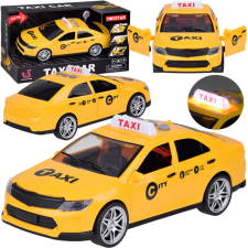 Gyerek játék taxi autó hang- és fényeffektekkel autópálya és játékautó