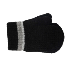  Gyerek Kötött 1 ujjas   Téli Kesztyű Szín: Fekete gyerek kesztyű