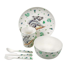  Gyerek öko étkészlet, 6 db-os, koalás babaétkészlet