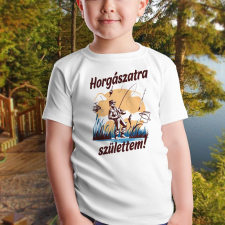 Gyerek póló horgásznak - Horgászatra születtem gyerek póló