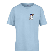  Gyerek póló Ovis jelel Hóember mintával Világos kék 122 méret gyerek póló