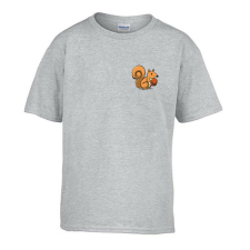  Gyerek póló Ovis jelel Mókus mintával Szürke 158 méret gyerek póló