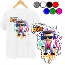 GYEREK PÓLÓ - STUMBLE GUYS PATTERNS - S 122-128 gyerek póló