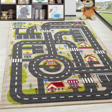  Gyerek szőnyeg Bézs Autópályás 200x280cm lakástextília