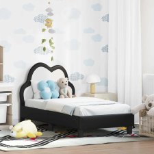  Gyerekágy keret fejtámlával fejtámlával Fekete 70 x 140 cm PU gyermekbútor