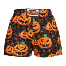  gyerekek bő szárú boxeralsók Styx art klasszikus gumipánt halloween tök (J1755) 4-5 éves