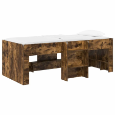  Gyerekek Magas Ágykeret 2 pcs Füstös Tölgy 90 x 190 cm ágy és ágykellék