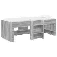 Gyerekek Magas Ágykeret 2 pcs Szürke Sonoma 98.5 x 200 cm ágy és ágykellék