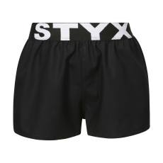  Gyermek bő szárú boxeralsó Styx sport gumi fekete (BJ960) 12-14 éves