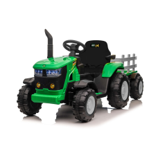 Gyermek elektromos traktor iparvágány 12V 7Ah zöld elektromos járgány