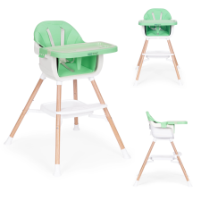  Gyermek etetőszék 2 az 1-ben zöld ecotoys etetőszék