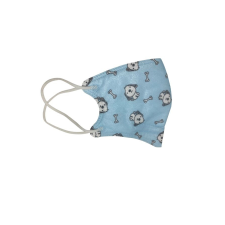  Gyermek FFP2 maszk, kutyus minták, 5 rétegű, egyenként csomagolva, kék gyógyászati segédeszköz