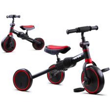 Gyermek háromkerekű bicikli 3 az 1-ben Tiny Bike – Piros lábbal hajtható járgány