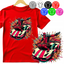  GYERMEK PÓLÓ - DEAD POOL BOSSZÚÁLLÓ - S 122-128 gyerek póló