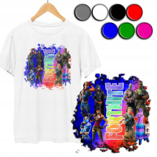 GYERMEK PÓLÓ - FORTNITE JÁTÉKMINTÁK - XS 110-116 gyerek póló