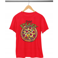  GYERMEK PÓLÓ - PIZZA NAP PIZZA SZOKATLAN NAPOK - XL 158-164 gyerek póló