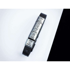  Gyermekeim 5 egyedi medálos MoMents fekete színű acél karkötő karkötő