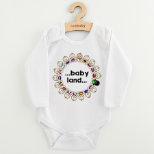 Gyermekek body nyomtatással New Baby ...baby land..., vel. 68 (4-6 h) kombidressz, body