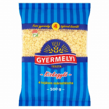 GYERMELYI ZRT Gyermelyi kiskagyló 4 tojásos száraztészta 500 g alapvető élelmiszer