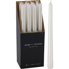  Gyertya 25 cm fehér színben 25,5 cm karácsonyi dekoráció