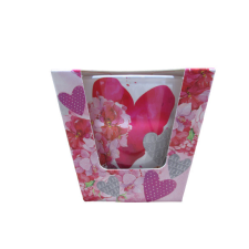 Gyertya &amp; Decor Illatgyertya pohár virág illatú szivecskés gyertya