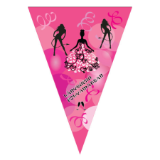 Gyertya &amp; Decor Lánybúcsú folyamatban zászlós füzér party kellék