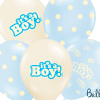 Gyertya & Decor Pöttyös és sima babaváró lufi It's a boy felirattal