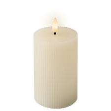  Gyertya LED-es krém D7cm M13,5cm dekorációs kellék
