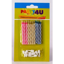 . Gyertya, születésnapi, 10+10 db tartó (PTF62010) party kellék