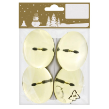  Gyertyatartó csepegtető tányérral fém arany 4 darabos készlet 6 cm átmérő karácsonyi dekoráció