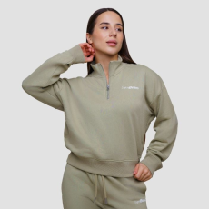 GymBeam Agile 1/2 Zip női pulóver Sage