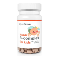 GymBeam B-komplex rágótabletta gyerekeknek - sárgabarack - 120 rágótabletta - GymBeam vitamin és táplálékkiegészítő