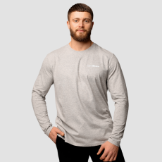 GymBeam Basic hosszú ujjú férfi póló Grey XL